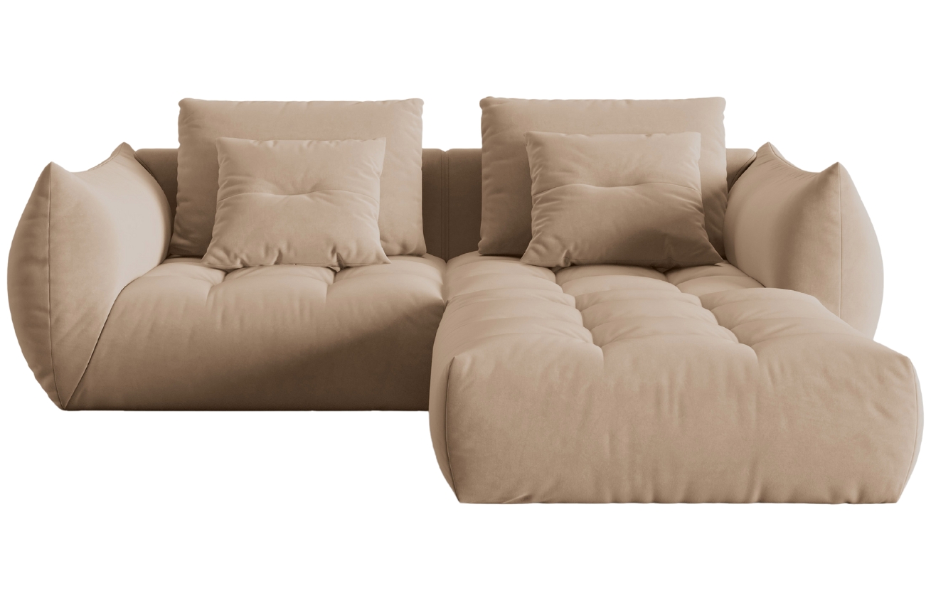 Micadoni Sametová rohová pohovka Bloom 232 cm