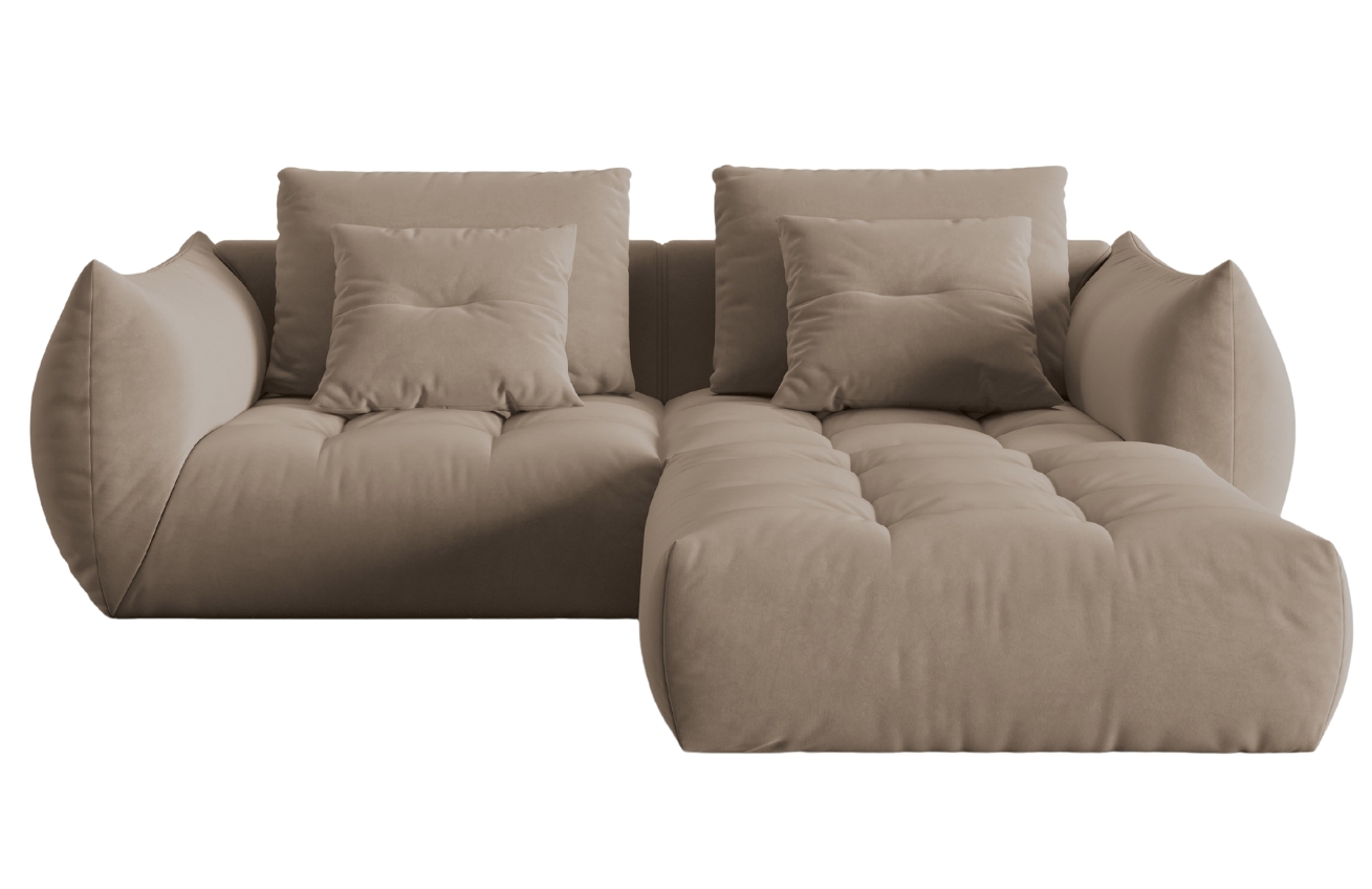 Micadoni Sametová rohová pohovka Bloom 232 cm