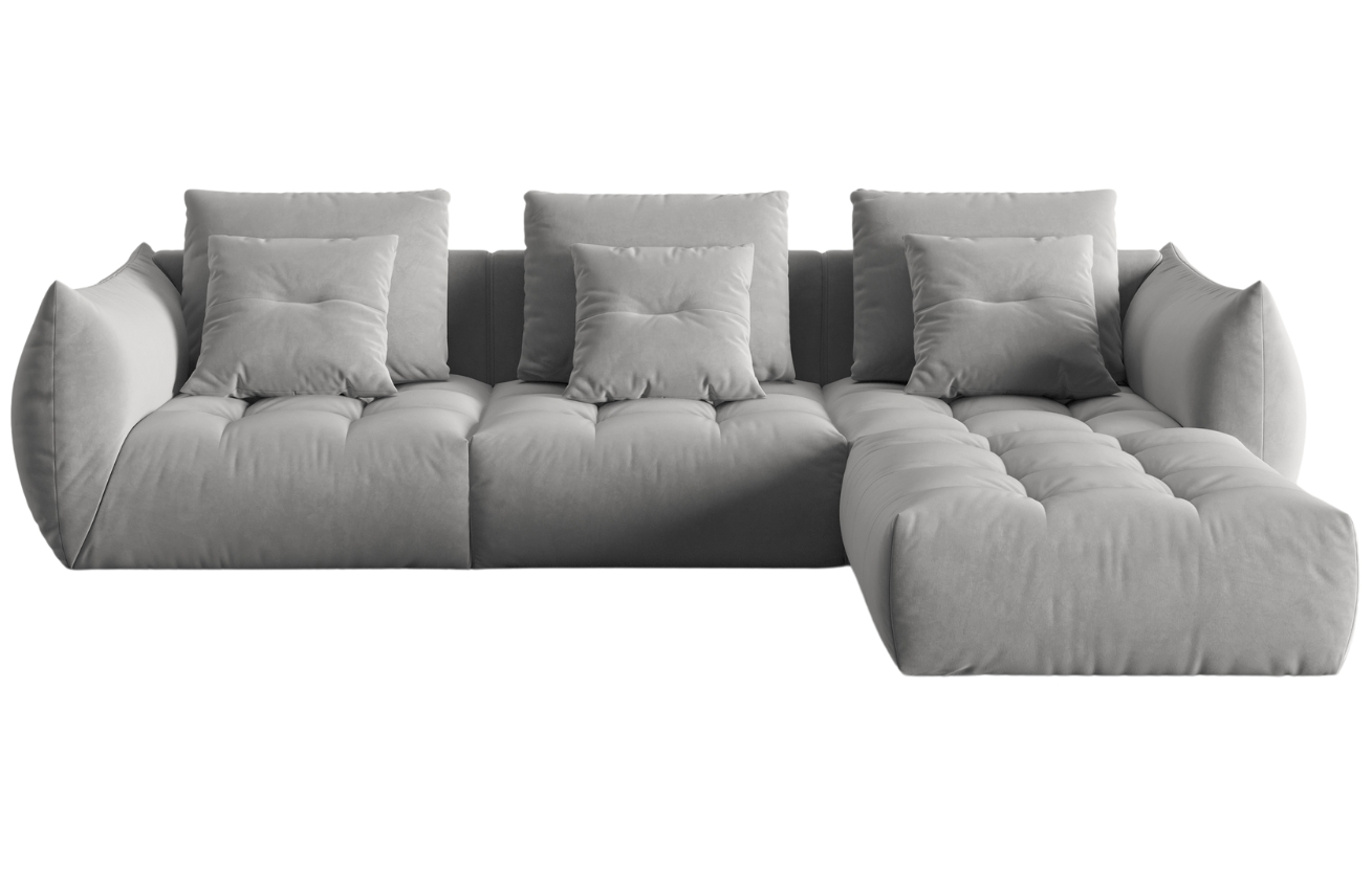 Micadoni Sametová rohová pohovka Bloom 332 cm