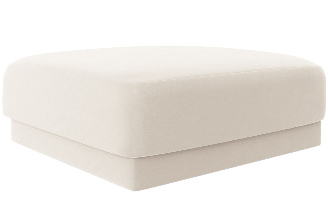 Micadoni Sametový taburet Miley 90 x 90 cm