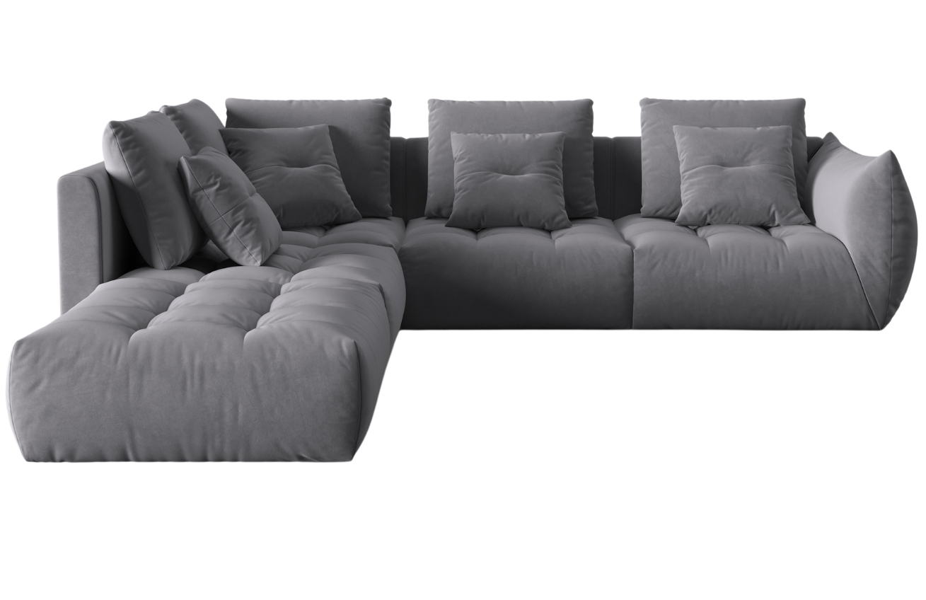 Micadoni Sametová rohová pohovka Bloom 316 cm