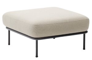 Kave Home Béžová podnožka Aurum II. 85 x 85 cm