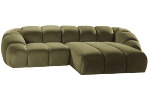 Micadoni Sametová rohová pohovka Diana 294 cm