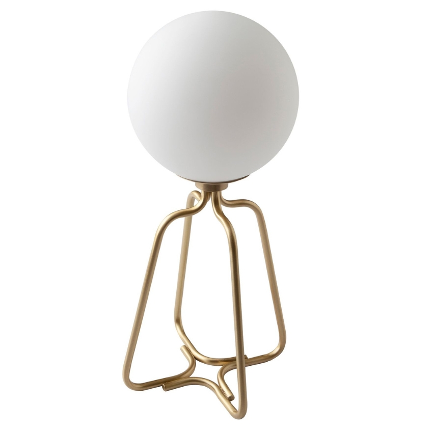 Bílá skleněná stolní lampa Angel Cerdá No. 8049