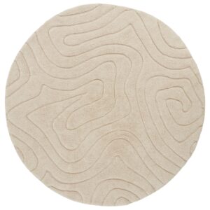 Jotex Béžový kulatý koberec SHIV 200 cm