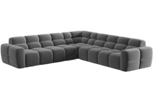 Micadoni Sametová rohová pohovka Lisa 310 cm
