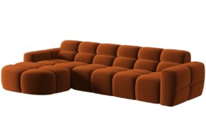 Micadoni Sametová rohová pohovka Lisa 310 cm