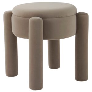 Jotex Béžová sametová stolička JADE 46 cm