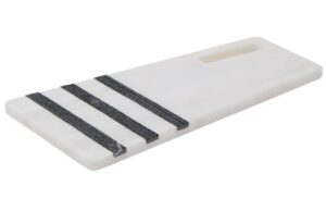 Bílo-černé mramorové servírovací prkénko Kave Home Nira 40 x 20 cm