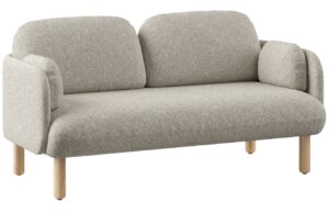 Narbutas Béžovo-bílá bouclé dvoumístná pohovka MYAMI 155 cm