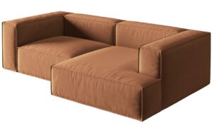 Micadoni Sametová rohová pohovka Nuria 252 cm