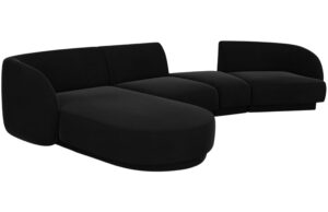 Micadoni Sametová rohová pohovka Miley 325 cm