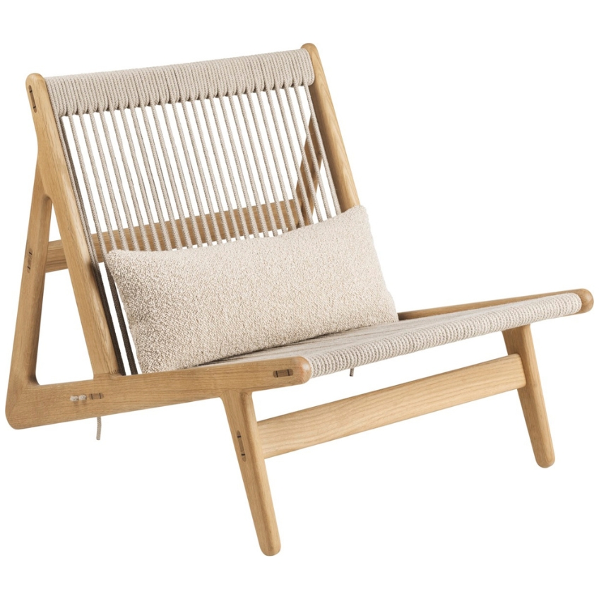 GUBI Dubové křeslo Initial s výpletem