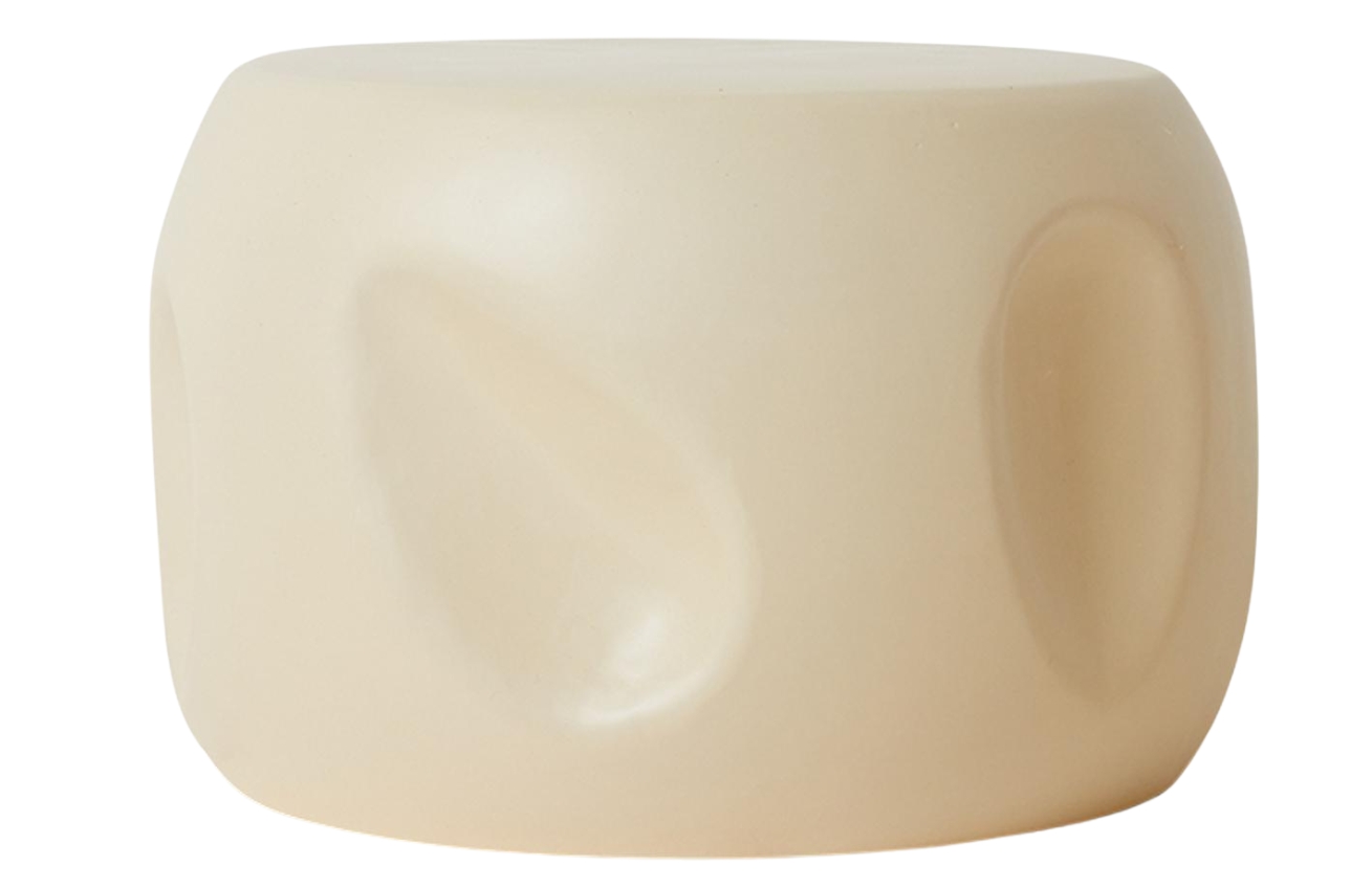 HKLIVING Béžový keramický odkládací stolek Currents 50 cm