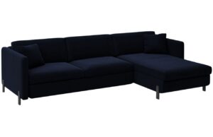 Micadoni Sametová rozkládací pohovka Gloria 260 cm