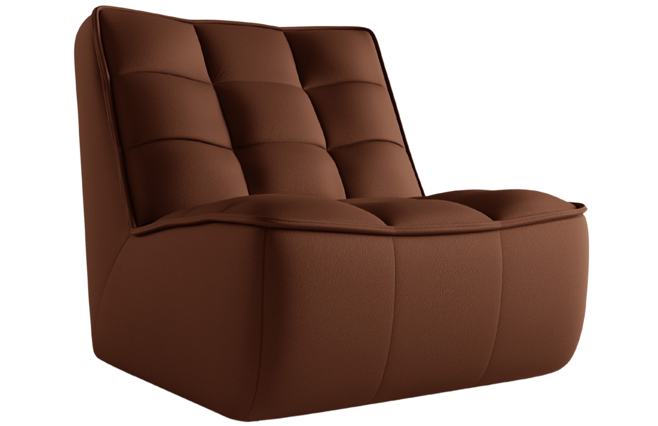 Maison Heritage Koňakově hnědé kožené křeslo Moni