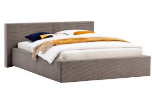 Meise Möbel Manšestrová postel Cube 140 x 200 cm s úložným prostorem
