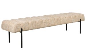 White Label Béžová čalouněná Lavice WLL JETHRO 180 cm