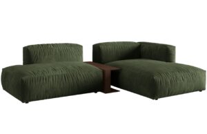 Micadoni Sametová rohová pohovka Martina 285 cm