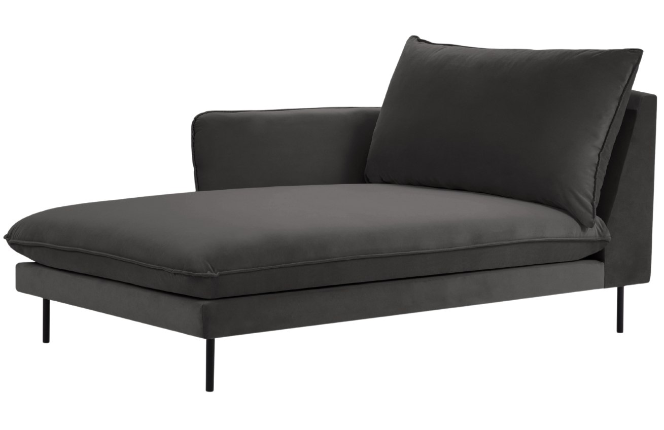 Cosmopolitan Design Šedá sametová lenoška Vienna 170 cm