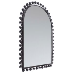 Jotex Černé kovové závěsné zrcadlo LUNA 63 x 45 cm