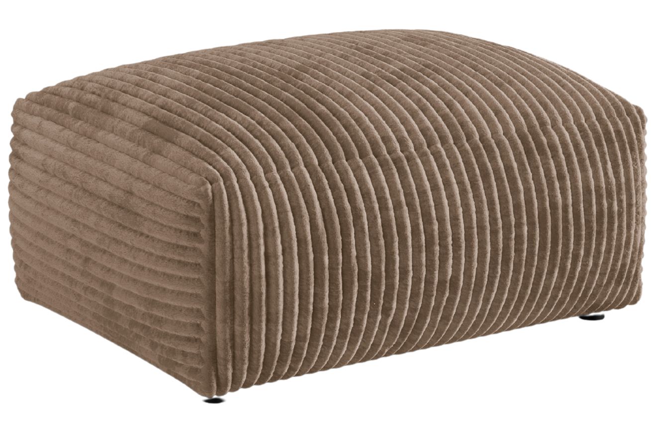 Micadoni Tmavě béžová manšestrová podnožka Martina 95 x 65 cm