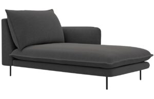 Cosmopolitan Design Tmavě šedá čalouněná lenoška Vienna 170 cm