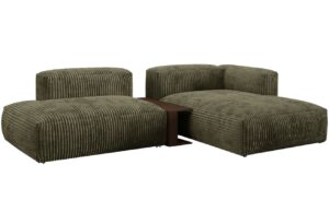 Micadoni Zelená manšestrová rohová pohovka Martina 285 cm