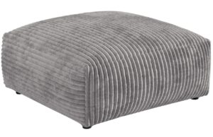 Micadoni Světle šedá manšestrová podnožka Martina 106 x 106 cm