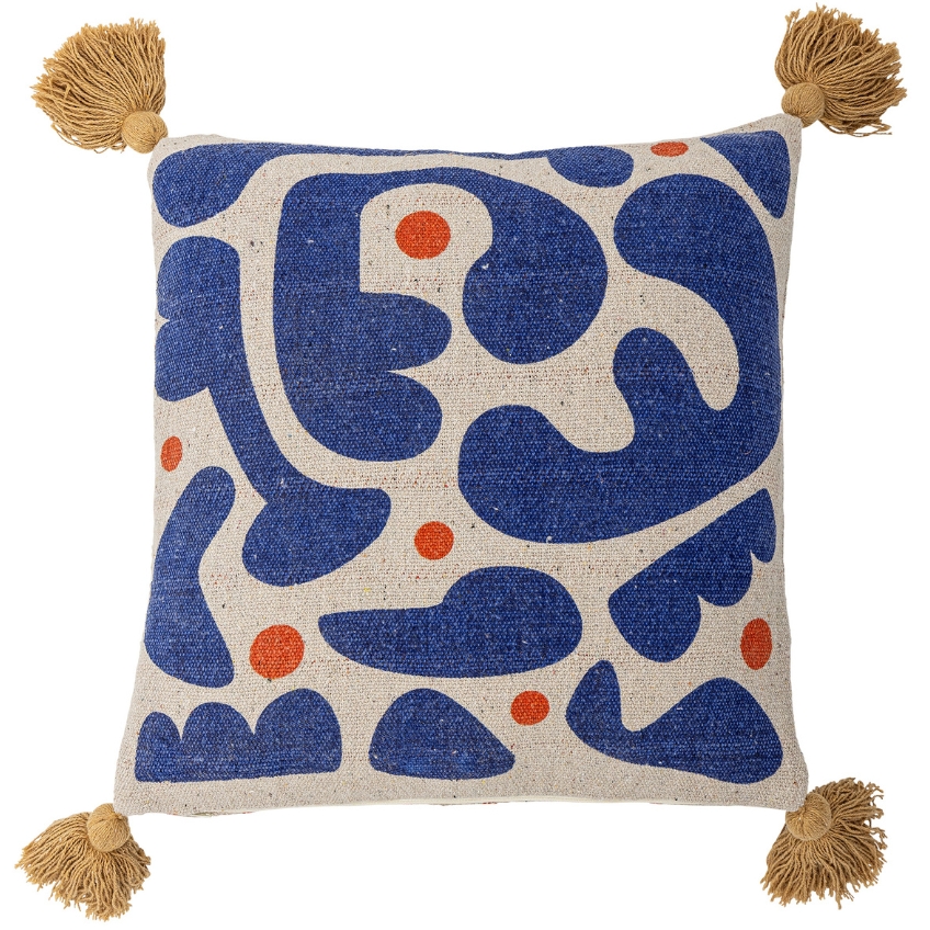 Bloomingville Modro-béžový polštář Eviaya 45 x 45 cm