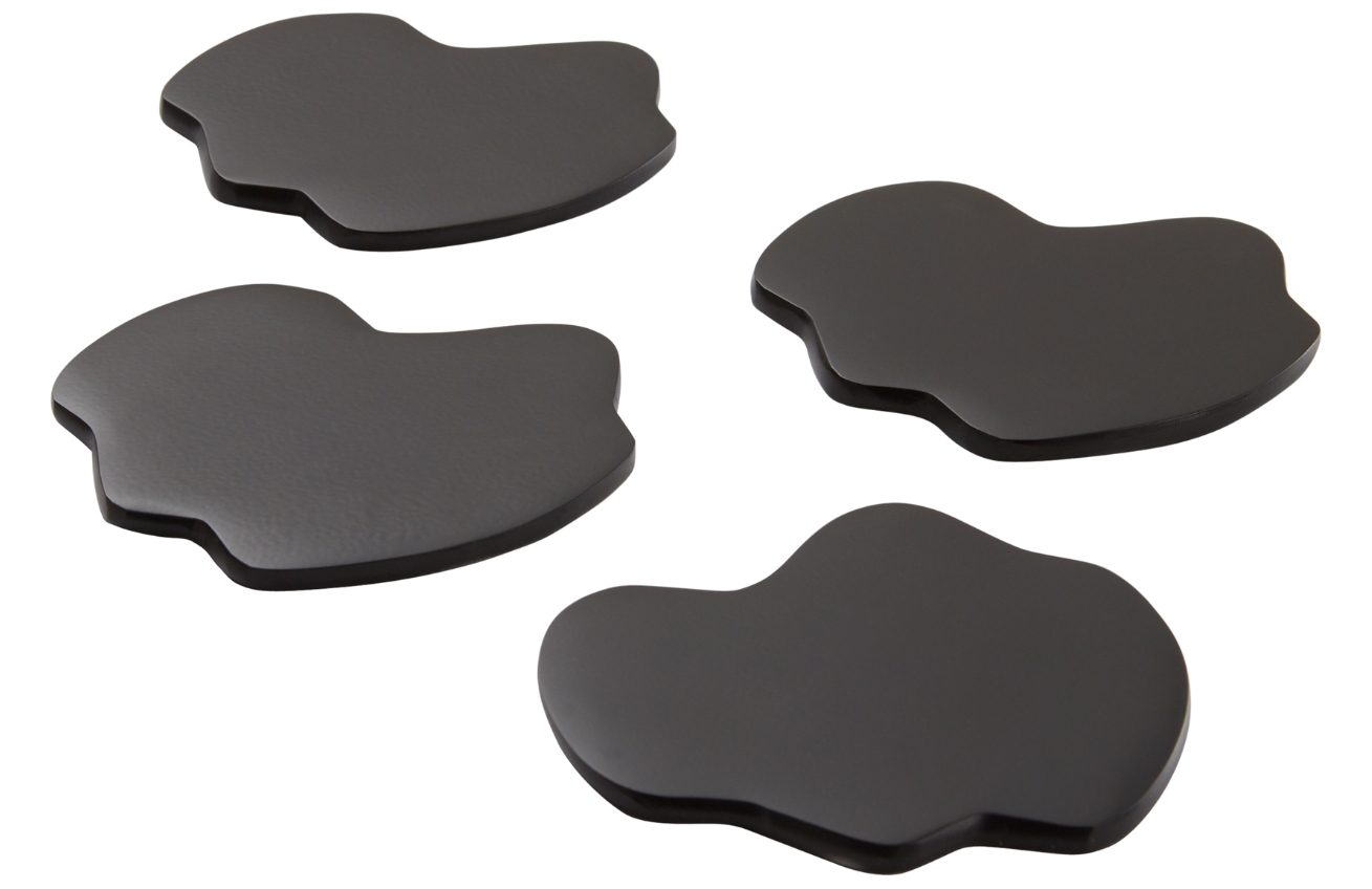 Jotex Set čtyř černých kovových podtácků MICAH