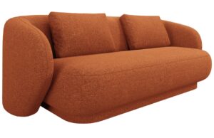 Cosmopolitan Design Terakotově oranžová čalouněná dvoumístná pohovka Camden 169 cm