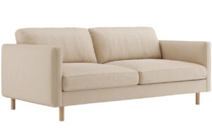 Micadoni Béžová sametová trojmístná pohovka Eden 173 cm