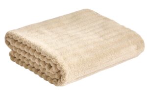 Kave Home Béžová bavlněná osuška Navira 70 x 140 cm
