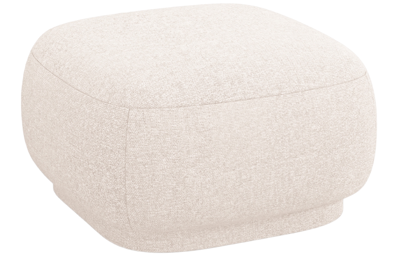 Cosmopolitan Design Světle béžová čalouněná podnožka Camden 65 x 65 cm