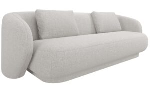 Cosmopolitan Design Světle šedá čalouněná trojmístná pohovka Camden 204 cm