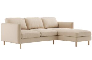 Micadoni Béžová sametová rohová pohovka Eden 250 cm