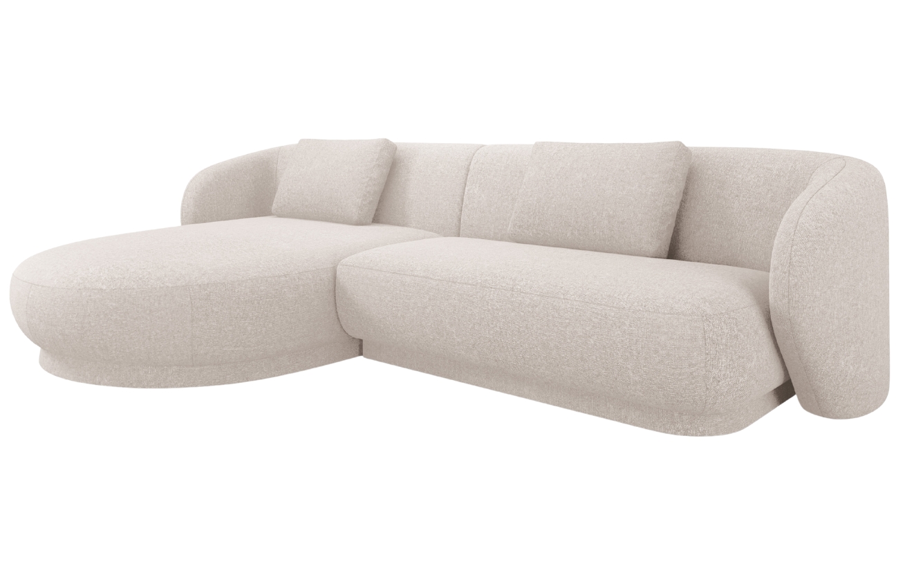 Cosmopolitan Design Béžová čalouněná rohová pohovka Camden 289 cm