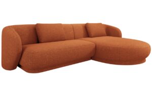 Cosmopolitan Design Terakotově oranžová čalouněná rohová pohovka Camden 289 cm