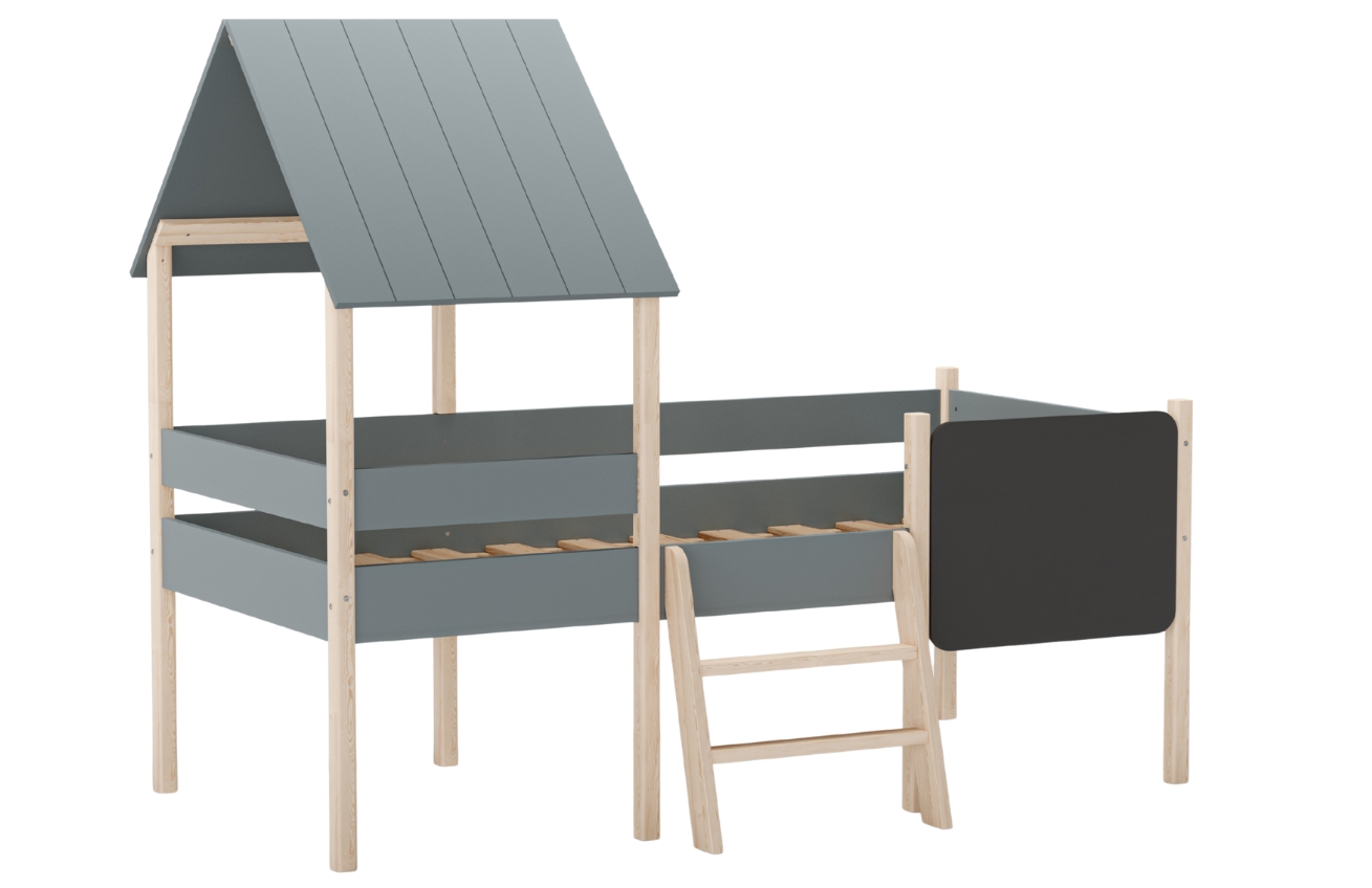 Marckeric Šedozelená dětská postel Mint 90 x 190 cm