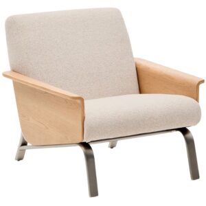 Kave Home Béžové dubové křeslo Amsen