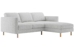 Micadoni Šedá rohová pohovka Eden 250 cm