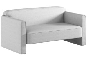 Micadoni Světle šedá dvoumístná pohovka Abby 140 cm