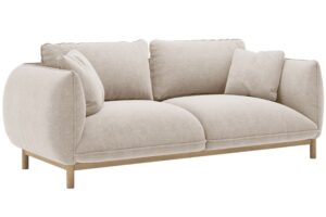 Micadoni Světle béžová dvoumístná pohovka Ada 178 cm