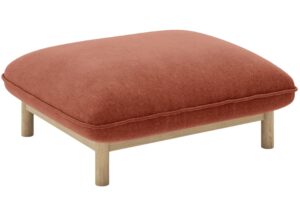 Micadoni Cihlově červená podnožka Ada 80 x 65 cm