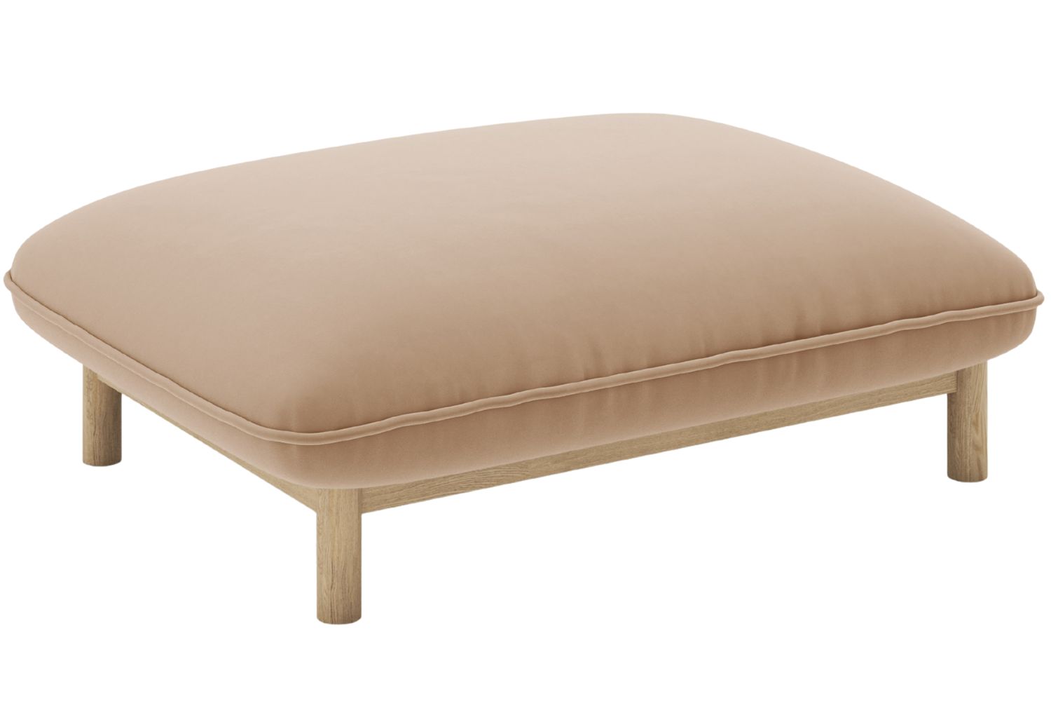 Micadoni Béžová sametová podnožka Ada 95 x 65 cm