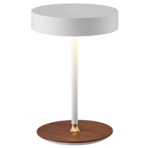 Halo Design Bílá kovová nabíjecí stolní LED lampa On the Move 19 cm