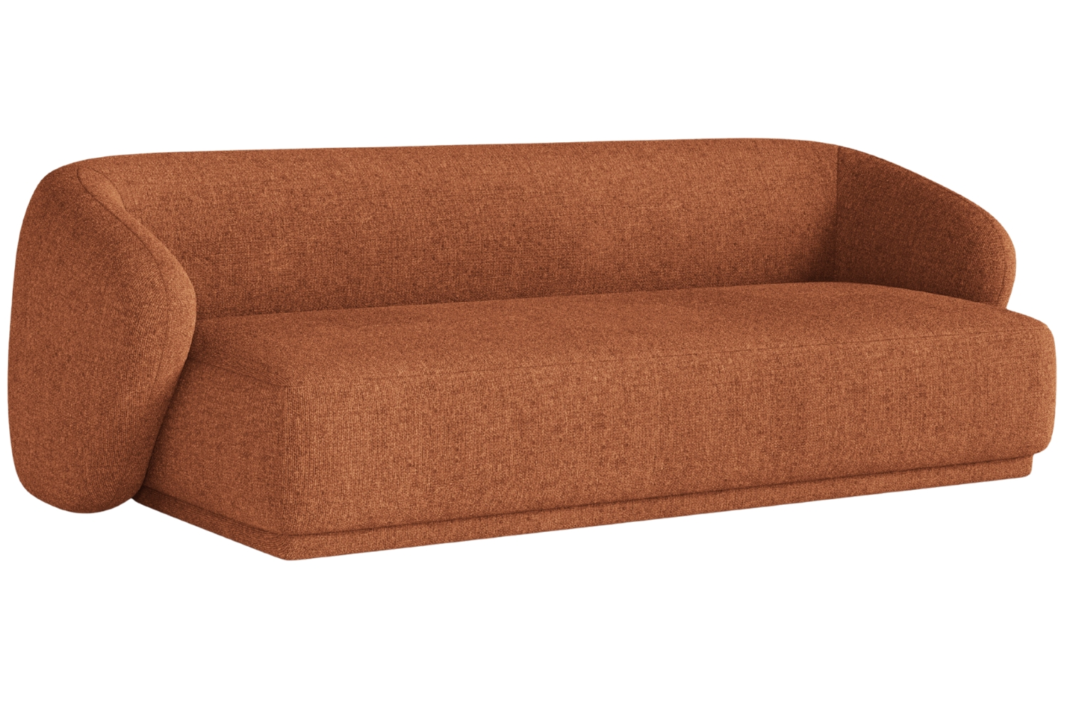 Maison Heritage Terakotově oranžová čalouněná trojmístná pohovka Jane 220 cm