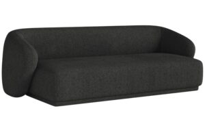 Maison Heritage Antracitově šedá čalouněná trojmístná pohovka Jane 220 cm