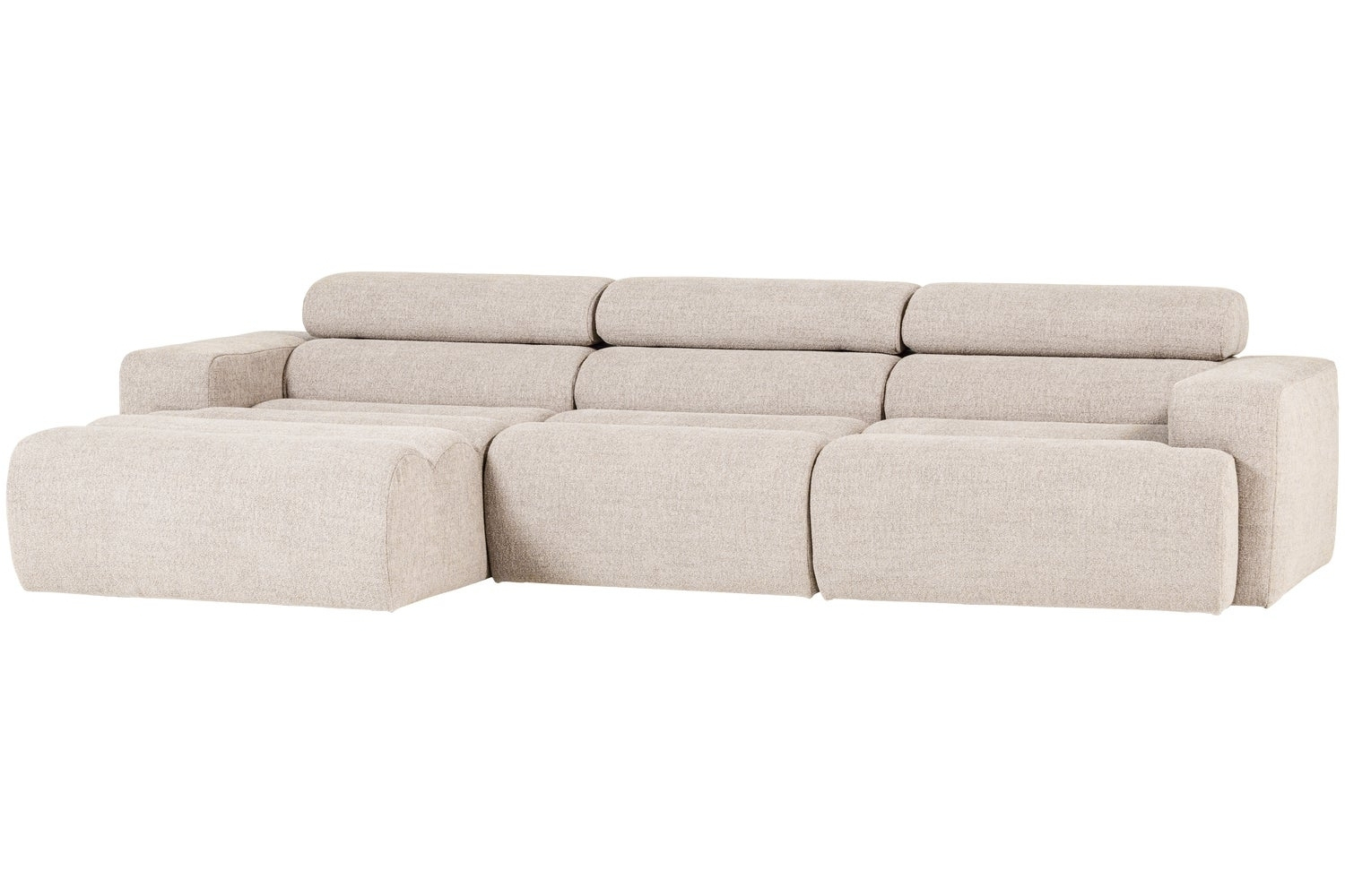 WOOOD Krémově bílá bouclé rohová pohovka Novi 300 cm